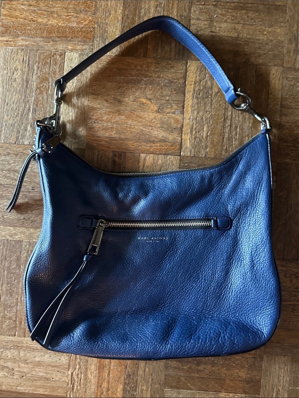 Marc Jacobs Navy Leather Hobo Shoulder Bag